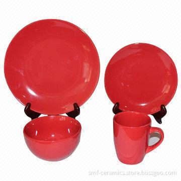 16pcs stoneware dinner set, various glaze are available